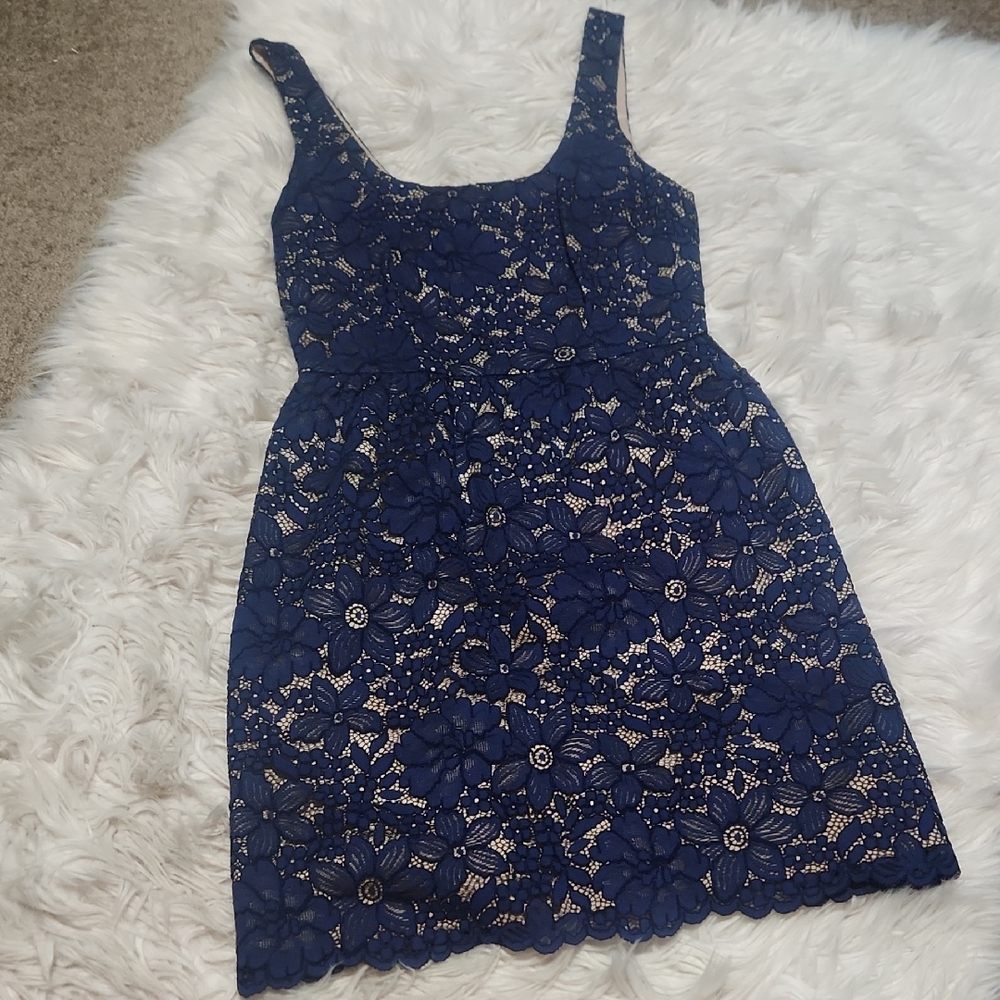 Trina Turk Navy Lace Gaviota Dress- 2